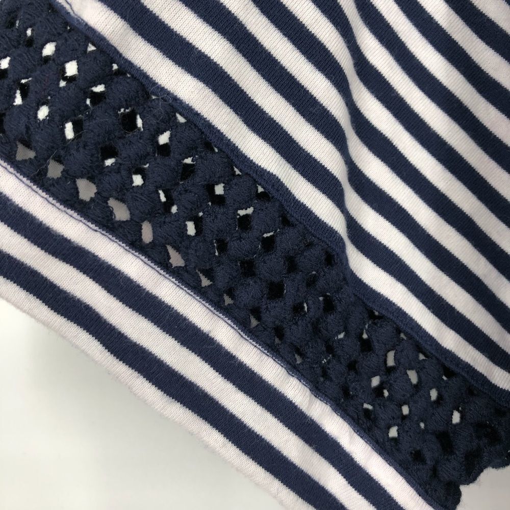 JOSEPH A. Striped Crochet Inset Top - Picture 5 of 8